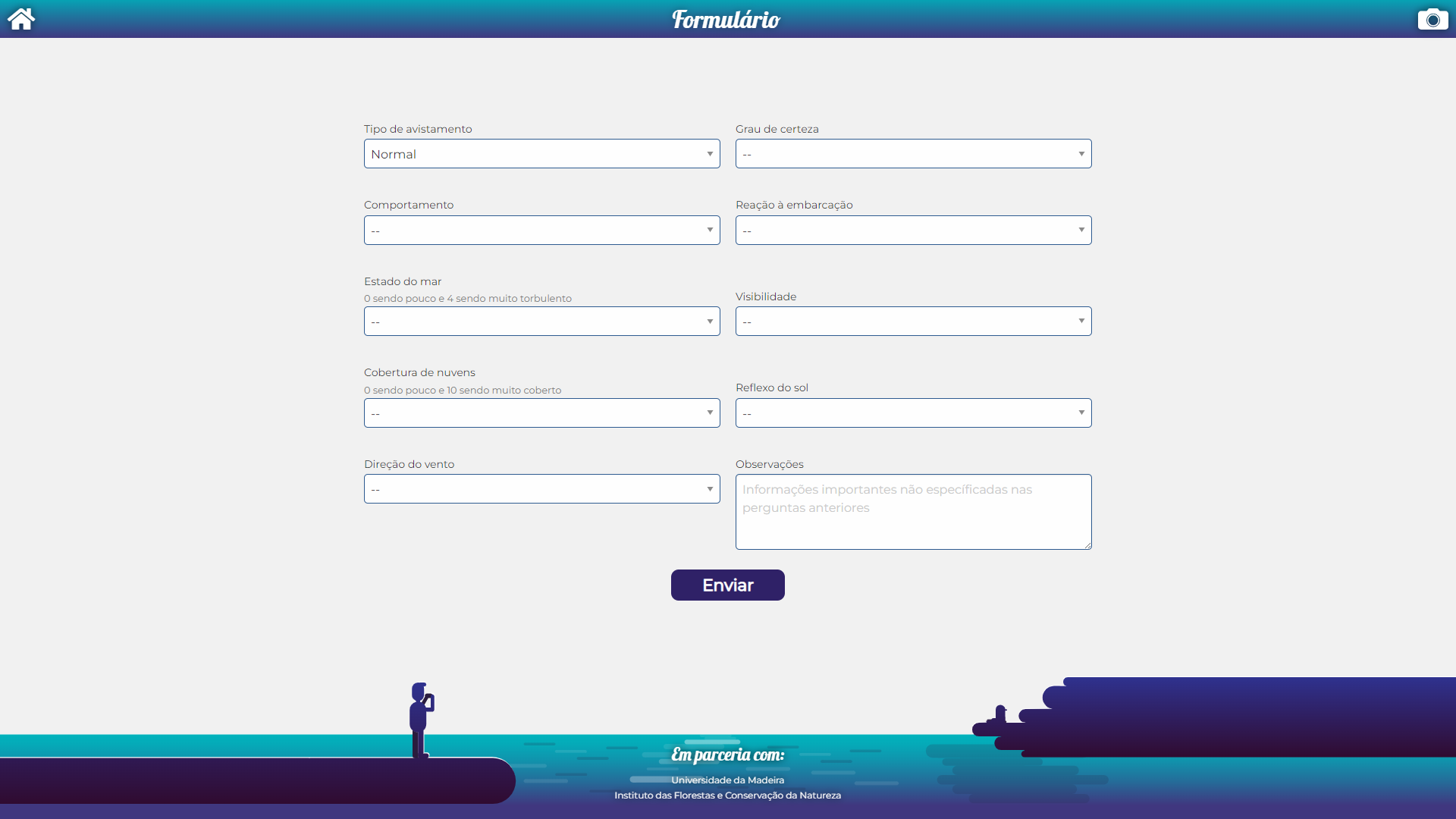 The photo submission page